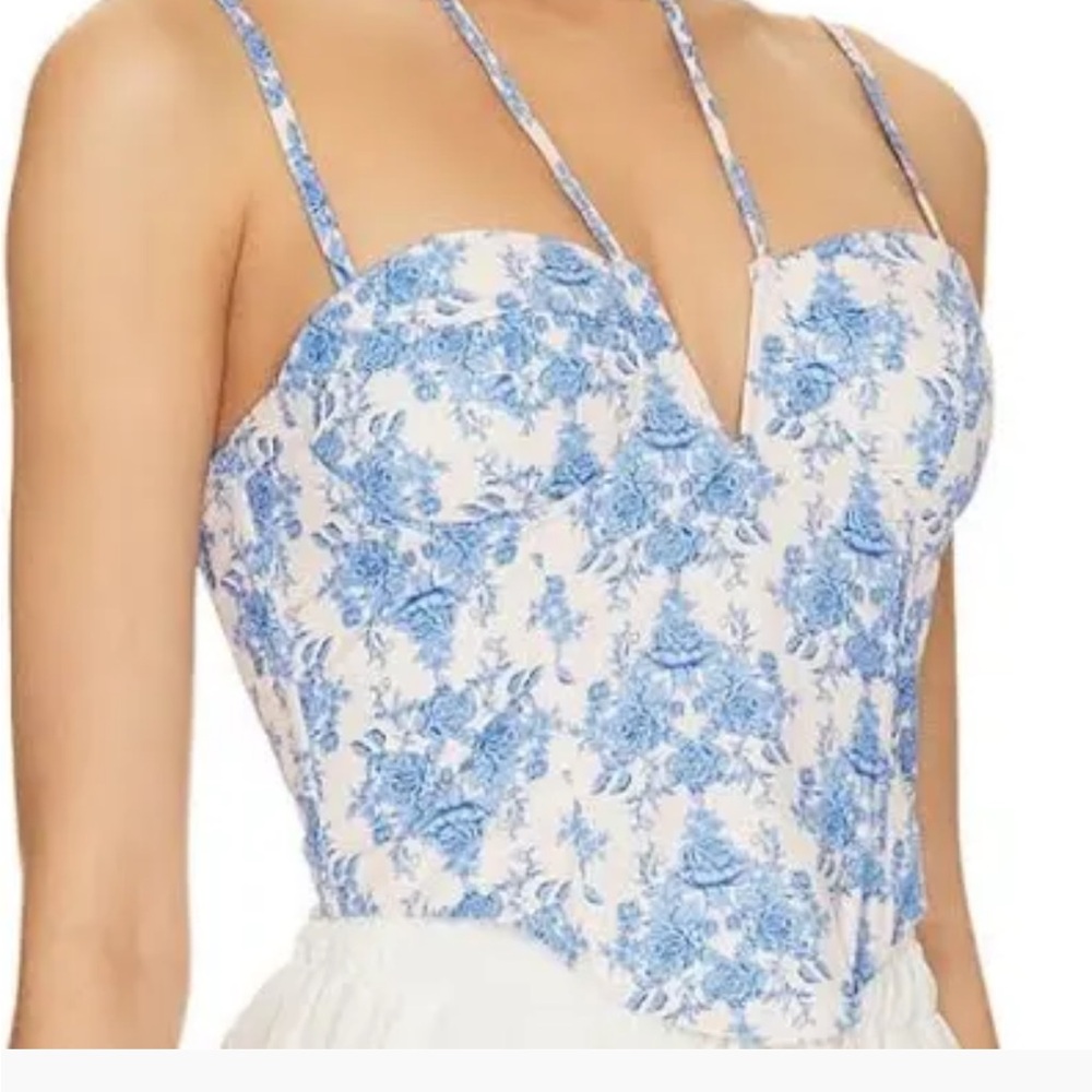 superdown Blue Floral Top